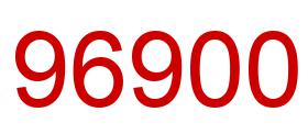 Number 96900 red image