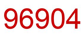 Number 96904 red image
