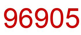 Number 96905 red image