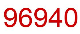 Number 96940 red image