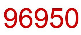 Number 96950 red image
