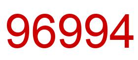 Number 96994 red image