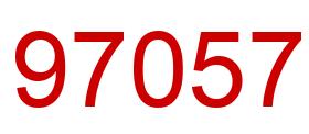 Number 97057 red image