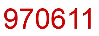 Número 970611 imagen rojo