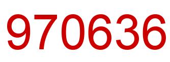 Number 970636 red image
