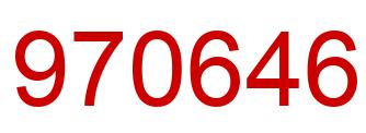 Number 970646 red image