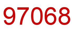 Number 97068 red image
