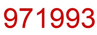 Number 971993 red image