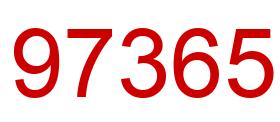 Number 97365 red image