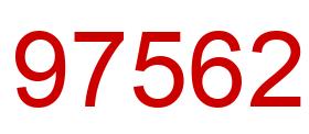 Number 97562 red image