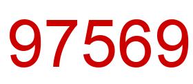 Number 97569 red image