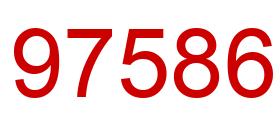 Number 97586 red image