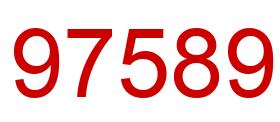 Number 97589 red image