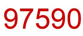 Number 97590 red image