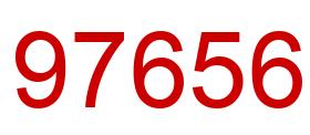 Número 97656 imagen rojo