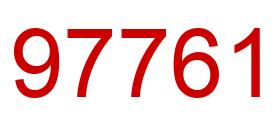 Number 97761 red image