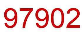 Number 97902 red image