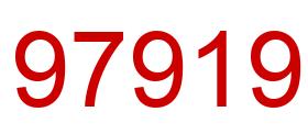 Number 97919 red image