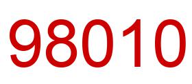 Number 98010 red image