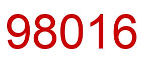 Number 98016 red image
