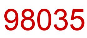 Number 98035 red image