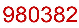 Number 980382 red image