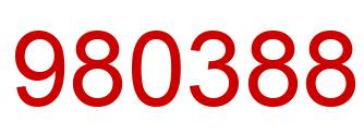 Number 980388 red image
