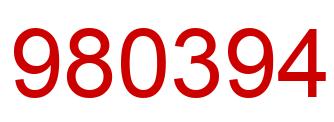 Number 980394 red image