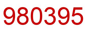 Number 980395 red image