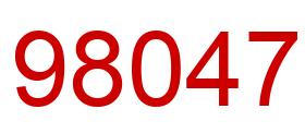 Number 98047 red image