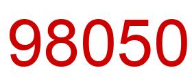 Number 98050 red image