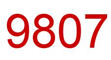 Number 9807 red image