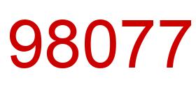 Número 98077 imagen rojo