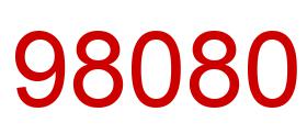 Number 98080 red image