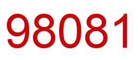 Number 98081 red image