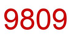 Number 9809 red image