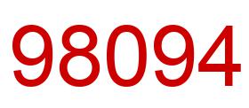 Number 98094 red image