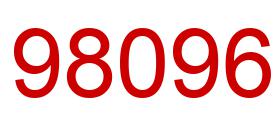 Number 98096 red image