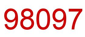 Number 98097 red image