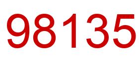 Number 98135 red image