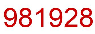 Number 981928 red image