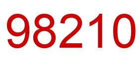 Number 98210 red image