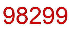 Number 98299 red image