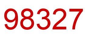 Number 98327 red image