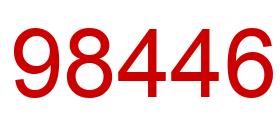 Number 98446 red image