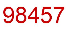 Número 98457 imagen rojo