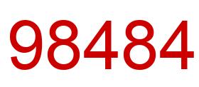 Número 98484 imagen rojo