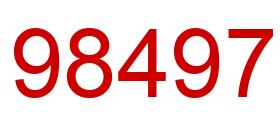 Número 98497 imagen rojo