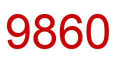 Number 9860 red image