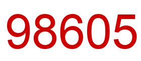 Number 98605 red image